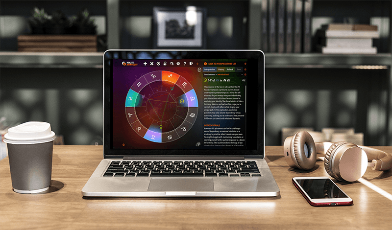 Hekate Astrology macOS app interface showcasing astrological interpretations